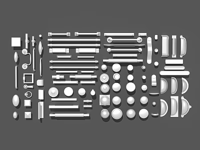 Modern Cabinet Door Handle Hinge 3d model