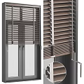 Modern Aluminum Casement Window Design With Built In Blinds And Double Glazed Panels