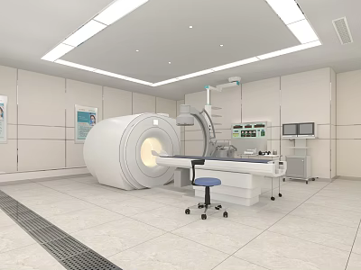 modern ct room hospital low allocation 3d model