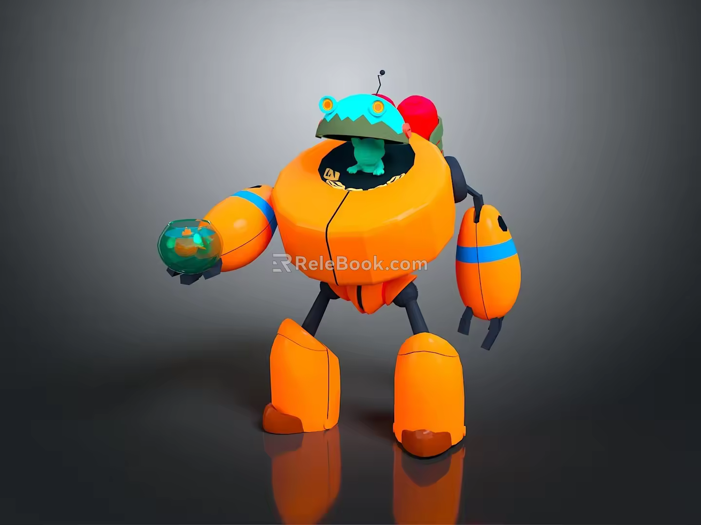 Robot Assistant Small Robot Butler Robot Butler Figure Game Figure 3d model