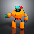 Robot Assistant Small Robot Butler Robot Butler Figure Game Figure 3d model