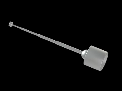 Long Metallic Rod With Small Top Component And Cylindrical Base Design 3d model