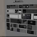 Minotti Modern Switch Panels With Various Styles Digital Displays Time And Weather Indicators On Wall