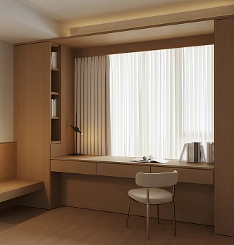 Modern bay window cabinet 3d model