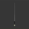 Silver Decorative Sword With Sharp Blade And Intricate Hilt On Dark Surface