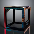 Colorful Square Equipment Frame With Metal Structure And Ventilation Holes