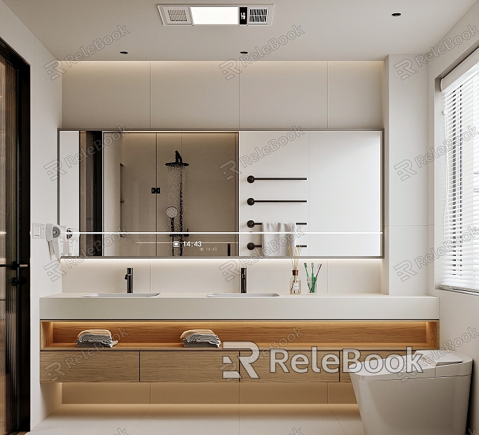 Modern style home bathroom model