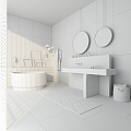 Modern toilet 3d model