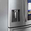 Stainless Steel Refrigerator Freezer With Smart Display And Multi Door Spacious Interior Design