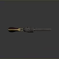 Vintage Revolver Firearm With Wooden Grip Metal Body And Classic Design