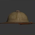 Brown Wide Brimmed Hat with Leather Strap for Outdoor Use as Daily Living Product