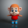 Cartoon Reptile Toy In Red Shirt Blue Shorts Blue Shoes On Black Surface Gray Background