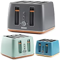 Modern Grey Coffee Maker With Digital Control Panel And Glass Carafe Wooden Handle