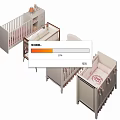 Modern Wooden Baby Cribs With Soft Bedding And Multiple Design Options