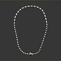 Delicate Pearl Necklace Featuring White Pearls And Small Round Pendant Chain