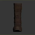 Stylish Brown Leather Mid Calf Boots With Adjustable Straps And Metal Buckles