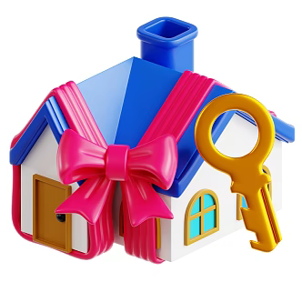 Modern House Residential Cartoon Building 3d model