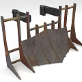 Industrial Heavy Duty Metal Frame Equipment With Curved Plate And Supports