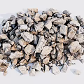 Pile of Natural Stone and Wood Pieces with Various Sizes and Textures