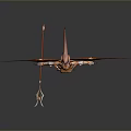 Mythical Phoenix Inspired Creature With Red Wings And Golden Decorations In Humanoid Form