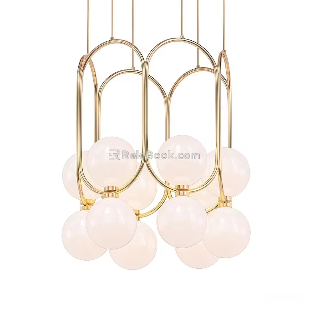 Modern chandelier 3d model