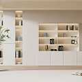 Quiet Bookcase Cream Bookcase 3d model
