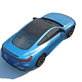 Blue BMW Two Door Sports Car With Sleek Design And Alloy Wheels