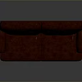Elegant Red Two Seater Sofa With Armrests For Modern Living Room