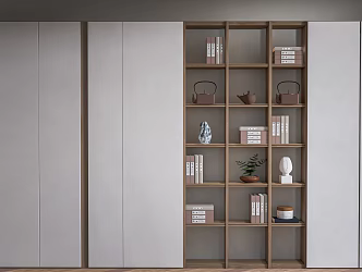 New Chinese Style Tea Cabinet Tea Room Background Wall Tea Set Display Cabinet Tea Room Cabinet Display Cabinet 3d model