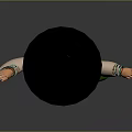 Game and Movie Character With Red Hair Black Wide Brim Hat Green Pants Dancing Pose