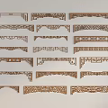 Chinese-style Solid Wood Carved Door Lintel Flower Lattice Hanging Carved Component Flower Lattice Partition Beam Frame Pane Door Head Corner Flower Partition 3d model
