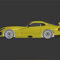 Yellow Sports Car Featuring Sleek Exterior Design And Rear Spoiler