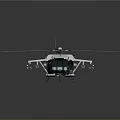 White Black Space Helicopter Model With Detailed Propellers For Aerospace Exploration