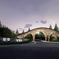 Modern Gate Park Gate Tourist Attractions Gate 3d model