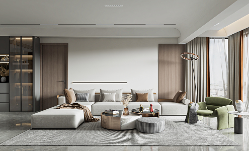 modern living room 3d model