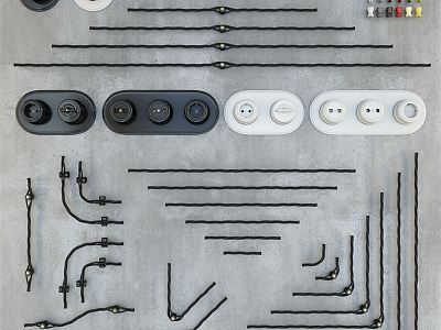 Modern socket switch socket wire line model