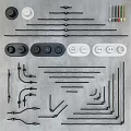 Modern socket switch socket wire line 3d model