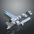 Detailed 3D Model of Futuristic Aircraft With Wings Engines and Fuselage Components