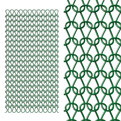 Green Mesh Components With Interconnected Ring Patterns And Woven Structure 3d model