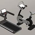 Home Fitness Sports Equipment Treadmill And Exercise Bike With Digital Screens