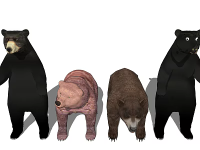 Different Colored Reptile Models Standing And Walking In Display Poses 3d model