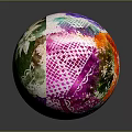 Colorful Decorative Egg With Floral Patterns And Pink Green Hues