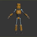 Robot Assistant Small Robot Butler Robot Butler Figure Game Figure 3d model