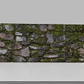 Natural Stone And Wood Wall Design With Lush Moss And Textured Surfaces