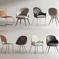 Modern Leisure Chairs With Multiple Designs Metal Wooden Frames And Upholstered Seats