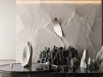 Modern style landscape stone 3d model