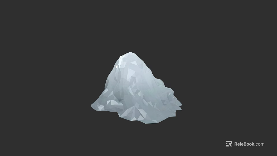 Observation Deck With Scenic White Snowy Ice Mountain Landscape View 3d model 