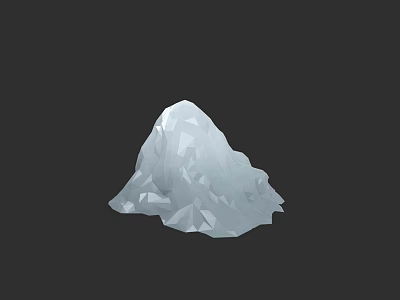 Observation Deck With Scenic White Snowy Ice Mountain Landscape View 3d model