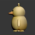 Cute Yellow Duck Figurine With Orange Beak And Small Feet Design