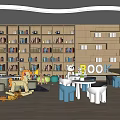 modern library 3d model